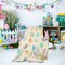 Happy Easter Day Eggs Throw Blanket, Cute Soft Ligtweight Fleece Blanket, Yellow Durable Cozy Anti-Pilling Flannel Blanket for Baby Kids Girls Gift Home Decor 40x50 inches